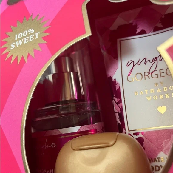 Bath & Body Works Pink and Gold Candy-Coated Trio Set NEW - Picture 2 of 7